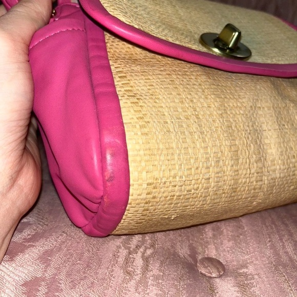 Coach Straw & Leather Shoulder Bag – Style 42475 - Picture 6 of 9